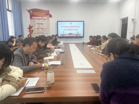 深化自我革命 凝聚奋进力量——电气与电子工程学院党总支召开2025年度民主生活会